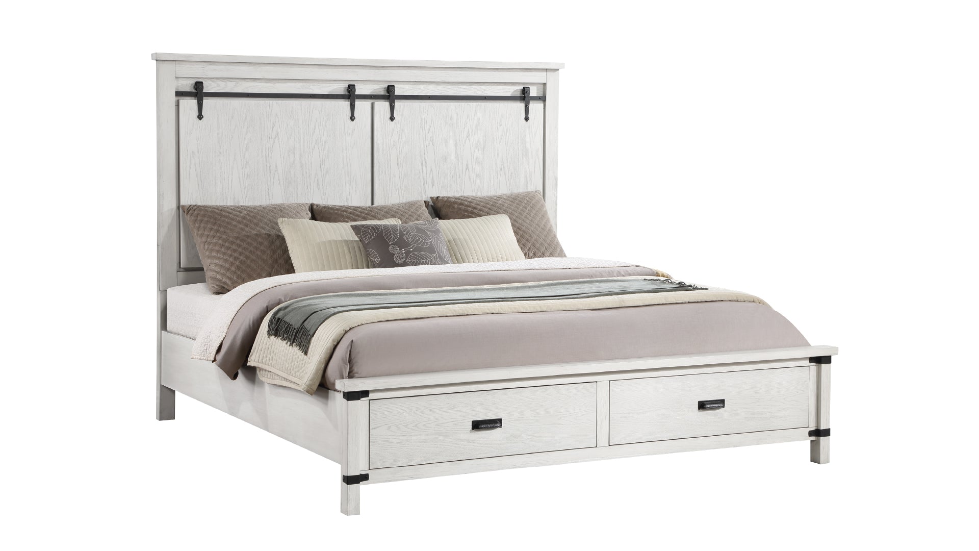 Loretta Modern Style 4 Pc Queen Bedroom Set Made With Wood In Antique White Queen Antique White Wood White 4 Piece Set Bedroom Bed Included,Dresser Included,Mirror Included,Nightstand Included Modern Solid Wood Mdf Wood