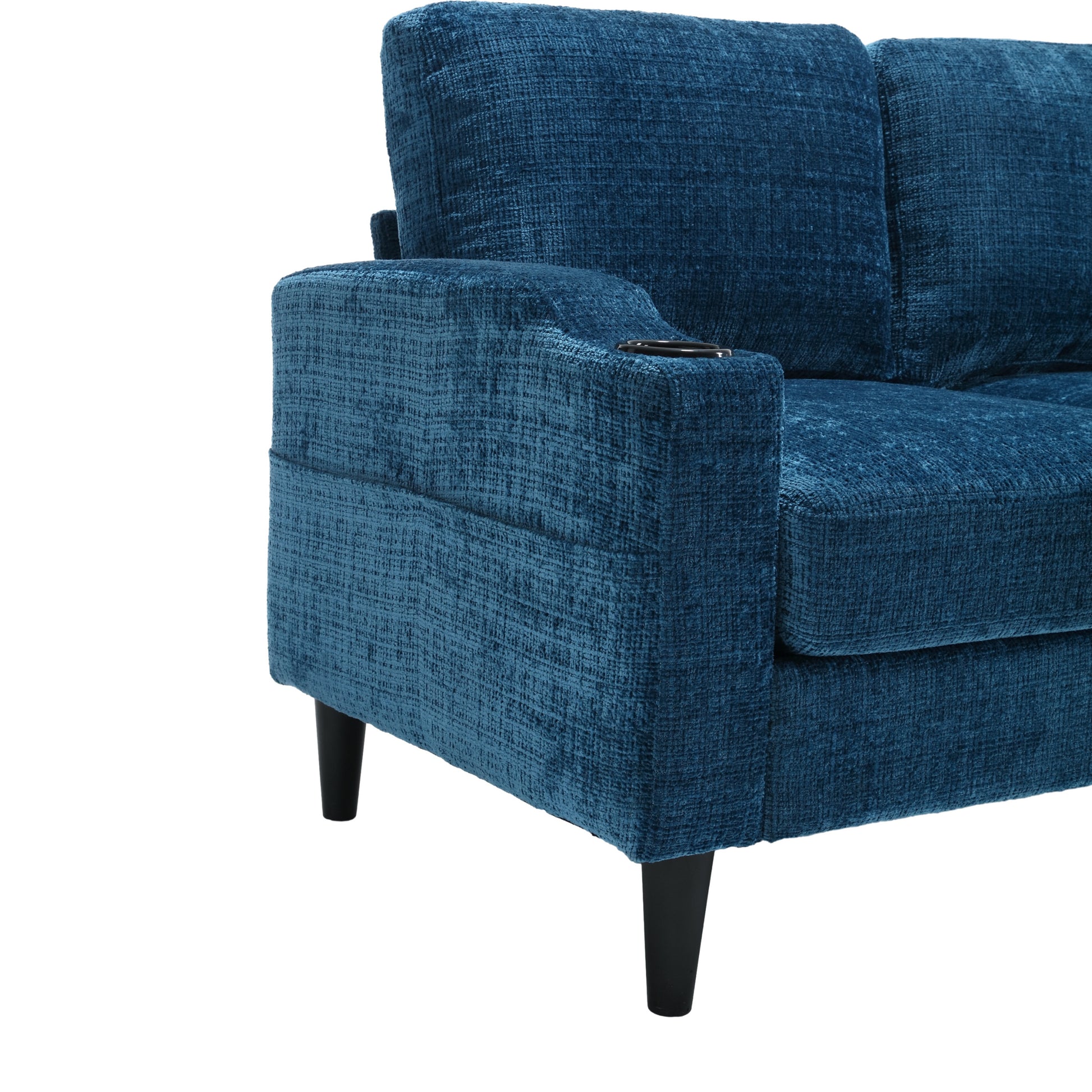 United Storage Sofa Living Room Sofa Cozy Sectional Sofa Teal Polyester 3 Seat