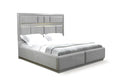 Da Vinci Modern Style Queen Bed Made With Wood In Gray Box Spring Not Required Queen Gray Wood Bedroom Contemporary,Modern Slat Beds Solid Wood Mdf Wood