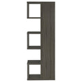 Weathered Grey 5 Shelf Bookcase 5 Grey Gray Standard Horizontal Office Open Back Wood Transitional Wood