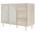 2 Door 3 Drawer Cabinet, Suitable For Bedroom, Living Room, Study Natural Mdf