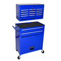 High Capacity Rolling Tool Chest With Wheels And Drawers, 8 Drawer Tool Storage Cabinet Blue Navy Blue Steel