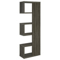 Weathered Grey 5 Shelf Bookcase 5 Grey Gray Standard Horizontal Office Open Back Wood Transitional Wood