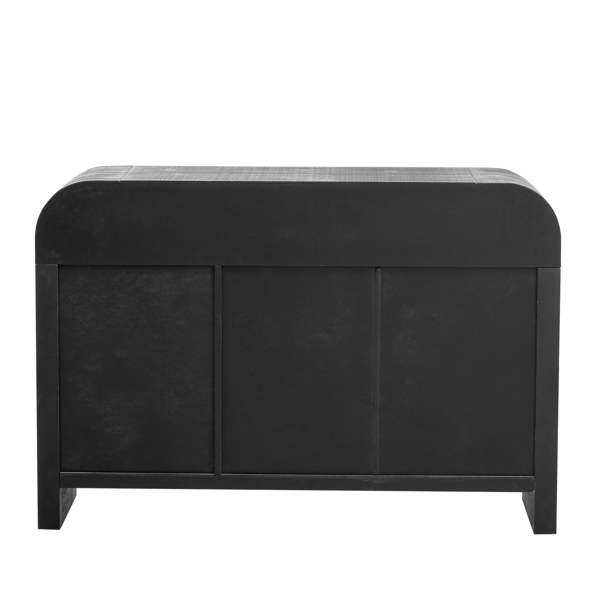 Unique Retro Three Piece Set Containing Sideboard, Console Table And Coffee Table, Suitable For Dining Room, Living Room And Entrance Antique Black Antique Black Mdf