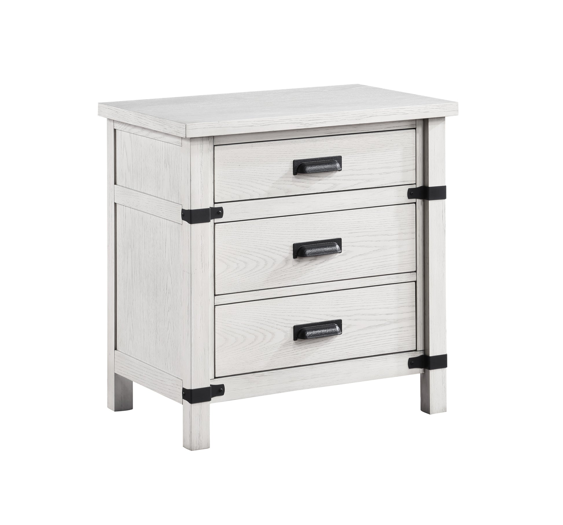 Loretta Modern Style 4 Pc Queen Bedroom Set Made With Wood In Antique White Queen Antique White Wood White 4 Piece Set Bedroom Bed Included,Dresser Included,Mirror Included,Nightstand Included Modern Solid Wood Mdf Wood