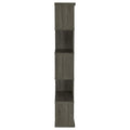 Weathered Grey 5 Shelf Bookcase 5 Grey Gray Standard Horizontal Office Open Back Wood Transitional Wood