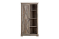 Tall Storage Cabinet Barn Door Storage Country Wood Rustic Farmhouse Pantry Cupboard Sliding Door Kitchen Organizer Furniture Home Drawer Shelves 39.37*15.75*74.4 Gray Wash Gray Wash Mdf