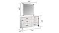 Loretta Modern Style 4 Pc King Bedroom Set Made With Wood In Antique White Box Spring Not Required King Antique White Wood White 4 Piece Set Bedroom Bed Included,Dresser Included,Mirror Included,Nightstand Included Modern Solid Wood Mdf Wood