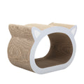 Cat Scratcher Cat Toy Corrugated Cardboard Cute Cat Head Shape Gray Paper Composite