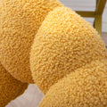 360 Swivel Height Adjustable,Swivel Chair,Teddy Fabric,Home Office Chair Yellow Teddy