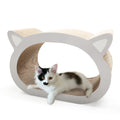 Cat Scratcher Cat Toy Corrugated Cardboard Cute Cat Head Shape Gray Paper Composite