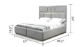 Da Vinci Modern Style Queen Bed Made With Wood In Gray Box Spring Not Required Queen Gray Wood Bedroom Contemporary,Modern Slat Beds Solid Wood Mdf Wood