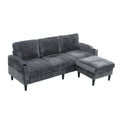 United Storage Sofa Living Room Sofa Cozy Sectional Sofa Grey Polyester 3 Seat