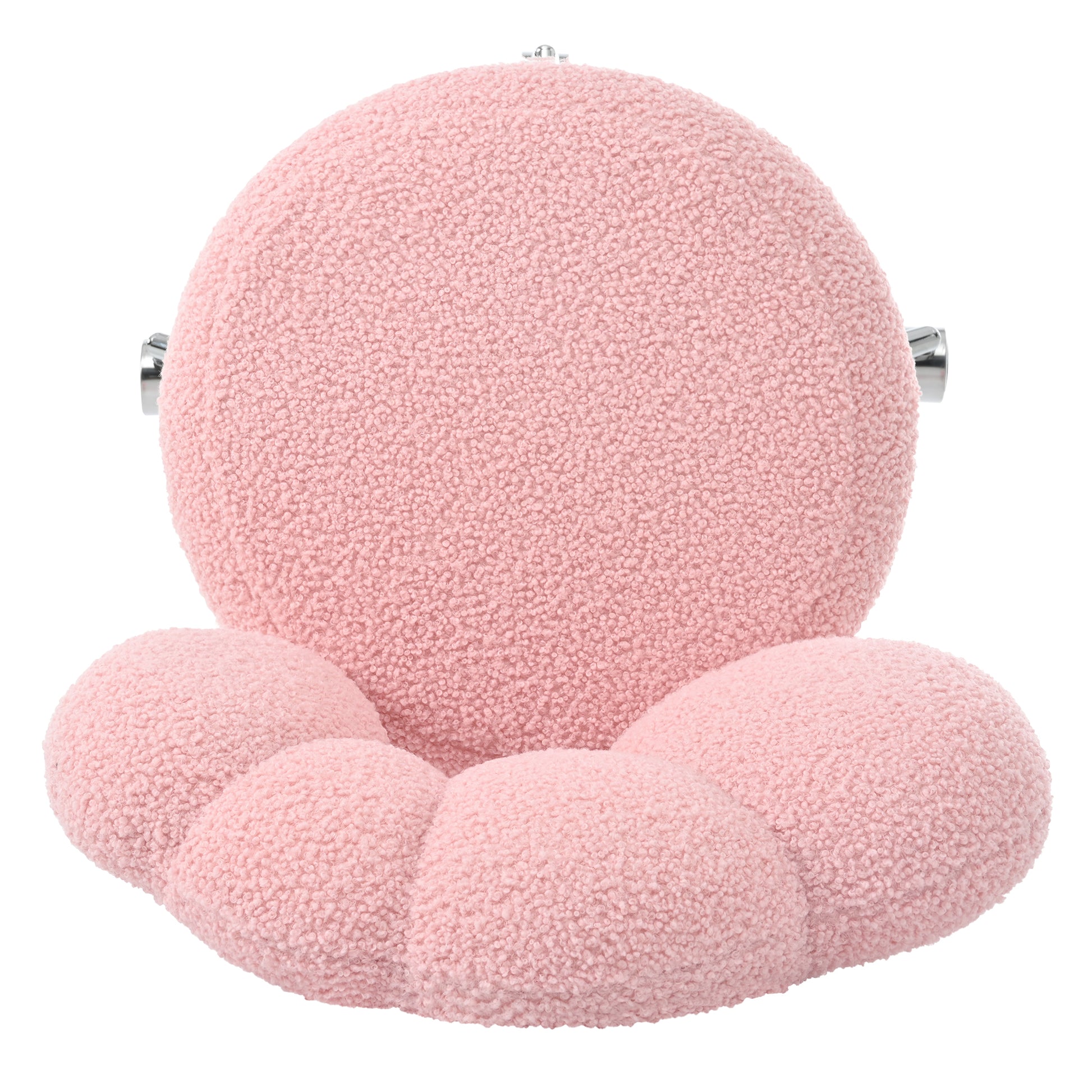 360 Swivel Height Adjustable,Swivel Chair,Teddy Fabric,Home Office Chair Pink Teddy