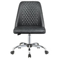 Grey And Chrome Adjustable Desk Chair Grey Office Spot Clean Contemporary,Modern Office Chairs Foam Casters Upholstered