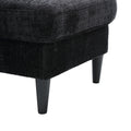 United Storage Sofa Living Room Sofa Cozy Sectional Sofa Black Polyester 3 Seat