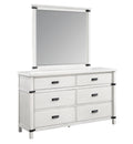 Loretta Modern Style 4 Pc Queen Bedroom Set Made With Wood In Antique White Queen Antique White Wood White 4 Piece Set Bedroom Bed Included,Dresser Included,Mirror Included,Nightstand Included Modern Solid Wood Mdf Wood