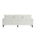 United Storage Sofa Living Room Sofa Cozy Sectional Sofa Beige Chenille 3 Seat