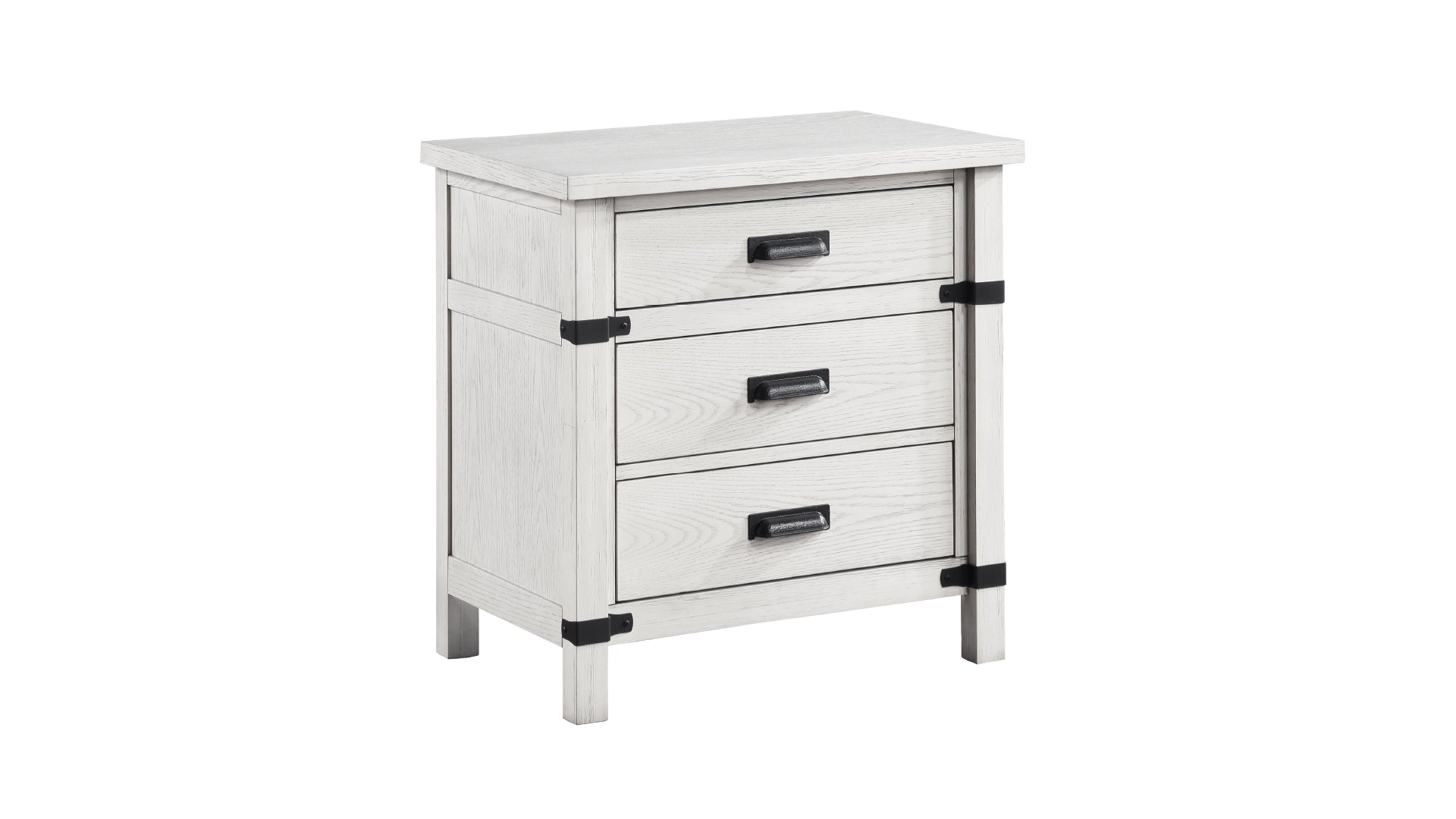 Loretta Modern Style 3 Drawer Night Stand Made With Wood In Antique White Antique White 3 Drawers Bedroom Bedside Cabinet Modern Drawers Antique Solid Wood Mdf Wood