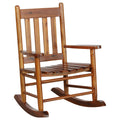 Golden Brown Slat Back Youth Rocking Chair Brown Primary Living Space Traditional Rocking Chairs Acacia Slat Back Wood