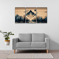 3 Panels Framed Abstract Wood Grain Boho Style Mountain & Forest Canvas Wall Art Decor,3 Pieces Mordern Canvas Decoration Painting For Office,Dining Room,Living Room, Bedroom Decor Ready To Hang Rectangle Framed Multicolor Oversized 41In Canvas Nature