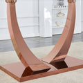 Modern Minimalist Rectangular Glass Dining Table, 0.4 