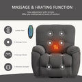 Power Lift Chair With Vibration Massage And Heating Functionrecliner Chair With Usb Charge Port And 2 Hidden Cup Holders Grey A B C Grey Power Push Button Wood Soft Heavy Duty Cotton Wood