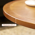 2 Piece Modern Farmhouse Living Room Coffee Table Set, Stylish And Elegant Nesting Round Wooden Table,Side End Table Set For Living Room,Bedroom Brown Wood