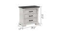 Transitional Style 3 Drawer Night Stand Made With Wood In Antique White Antique White White 3 Drawers Bedroom Bedside Cabinet Transitional Drawers Antique Solid Wood Mdf Wood