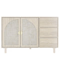 2 Door 3 Drawer Cabinet, Suitable For Bedroom, Living Room, Study Natural Mdf