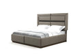 Dunhill Modern Style King Bed Made With Wood In Brown Box Spring Not Required King Brown Wood Brown Bedroom Modern Slat Beds Solid Wood Mdf Wood