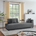 Linen Fabric 3 Seat Sofa With Two End Tables And Two Pillows, Removable Back And Armrest, Morden Style Upholstered 3 Seat Couch For Living Room Grey Linen Wood Medium Soft Loose Back Eucalyptus Square Arms Foam 3 Seat