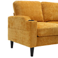 United Storage Sofa Living Room Sofa Cozy Sectional Sofa Yellow Polyester 3 Seat