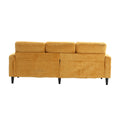 United Storage Sofa Living Room Sofa Cozy Sectional Sofa Yellow Polyester 3 Seat