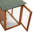 Large Wooden Rabbit Hutch Indoor And Outdoor Bunny Cage With A Tray And Runs For Small Animals, Orange Orange Wood