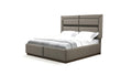 Dunhill Modern Style King Bed Made With Wood In Brown Box Spring Not Required King Brown Wood Brown Bedroom Modern Slat Beds Solid Wood Mdf Wood