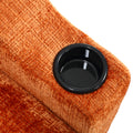United Storage Sofa Living Room Sofa Cozy Sectional Sofa Orange Polyester 3 Seat