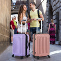 Luggage Sets Model Expandable Abs Pc 3 Piece Sets With Spinner Wheels Lightweight Tsa Lock 20 24 28 , Light Purple Light Purple Abs Pc