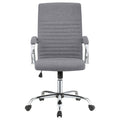 Grey And Chrome Adjustable Desk Chair Grey Office Contemporary,Modern Office Chairs Foam Adjustable Height Upholstered