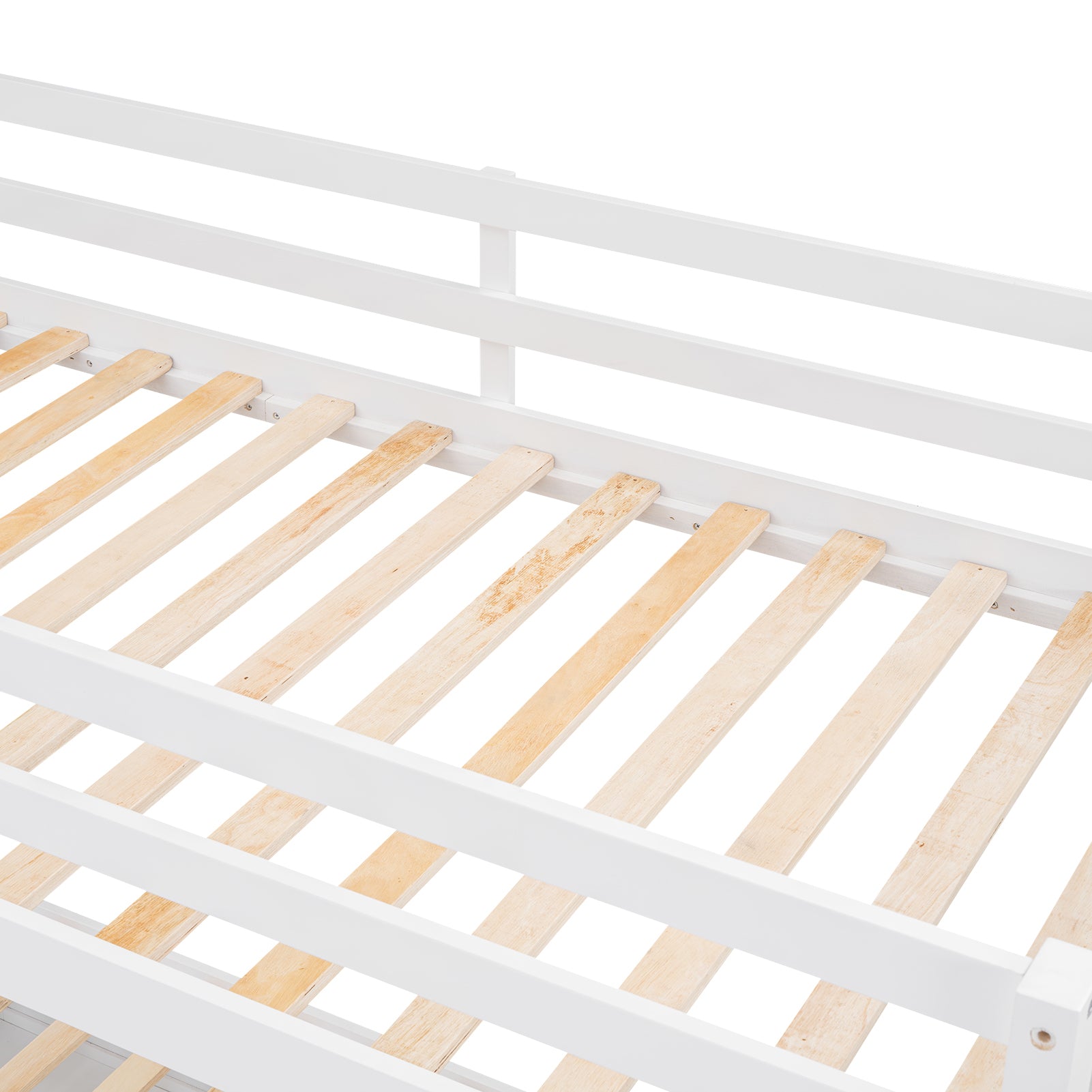 Wood Twin Over Full Bunk Bed With Hydraulic Lift Up Storage, White Box Spring Not Required White Wood Solid Wood Mdf