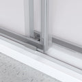 72'' 76'' W X 76'' H Double Sliding Frameless Shower Door With 3 8 Inch 10Mm Clear Glass In Chrome Chrome Stainless Steel