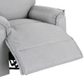 360 Degree Swivel Upholstered Manual Recliner Chair Theater Recliner Sofa Nursery Glider Rocker For Living Room, Grey Grey Foam Linen