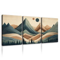 3 Panels Framed Abstract Wood Grain Boho Style Mountain & Forest Canvas Wall Art Decor,3 Pieces Mordern Canvas Decoration Painting For Office,Dining Room,Living Room, Bedroom Decor Ready To Hang Rectangle Framed Multicolor Oversized 41In Canvas Nature