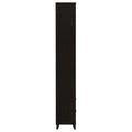Cappuccino Media Tower With Shelf And Drawer 4 Brown Standard Horizontal Primary Living Space Closed Back Wood Contemporary,Modern Rubberwood Wood