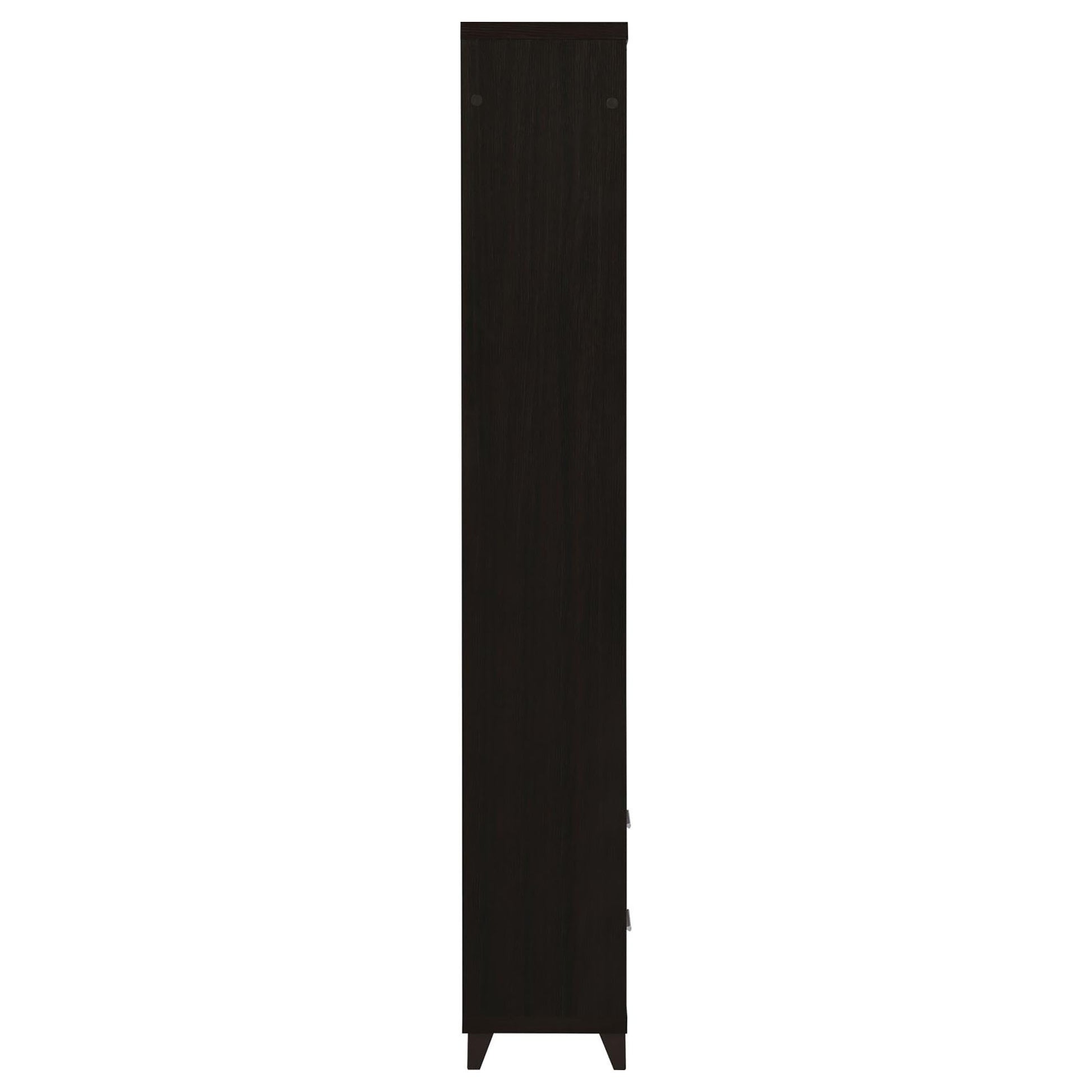 Cappuccino Media Tower With Shelf And Drawer 4 Brown Standard Horizontal Primary Living Space Closed Back Wood Contemporary,Modern Rubberwood Wood
