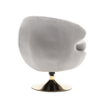360 Degree Swivel Cuddle Barrel Accent Chairs, Round Armchairs With Wide Upholstered, Fluffy Fabric Chair For Living Room, Bedroom, Office, Waiting Rooms Gray Velvet