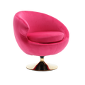 360 Degree Swivel Cuddle Barrel Accent Chairs, Round Armchairs With Wide Upholstered, Fluffy Fabric Chair For Living Room, Bedroom, Office, Waiting Rooms Rose Red Velvet