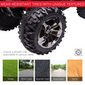12V Kids Atv Ride On Four Wheeler Toy Car With Music, Realistic Headlights, Wide Wheels, Rechargeable Battery Powered, For Boys And Girls, Red Red Steel