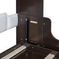Queen Size Murphy Bed Wall Bed With Cushion,Espresso Queen Espresso Mdf Lvl