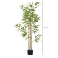 6Ft Artificial Bamboo Tree, Faux Decorative Plant In Nursery Pot For Indoor D Cor Green Plastic